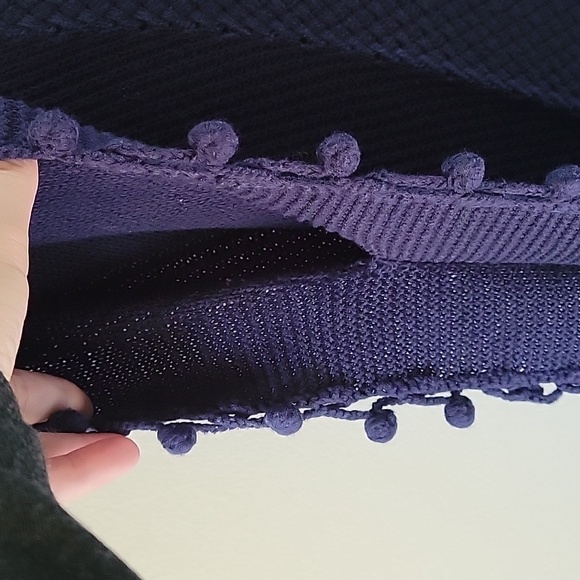 Lilly Pulitzer Knit Poncho Sweater Navy Blue Coastal‎ Beach Size Small - Picture 10 of 10